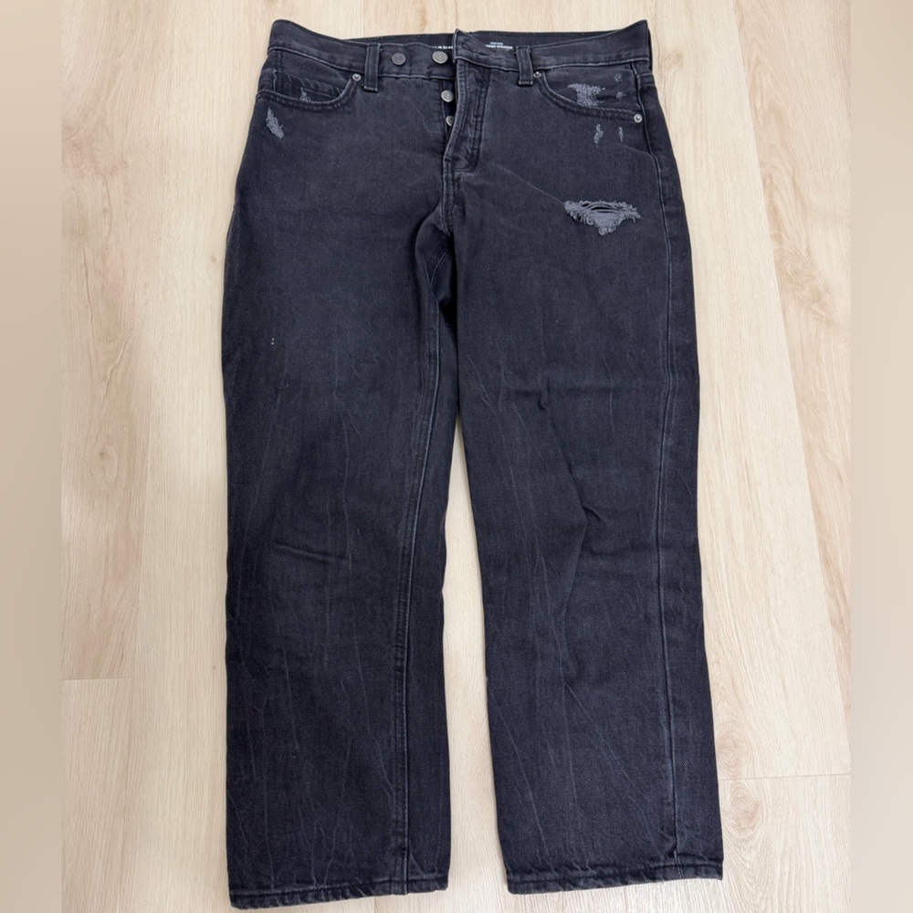 Old Navy Black Skinny Jeans with Subtle Distress